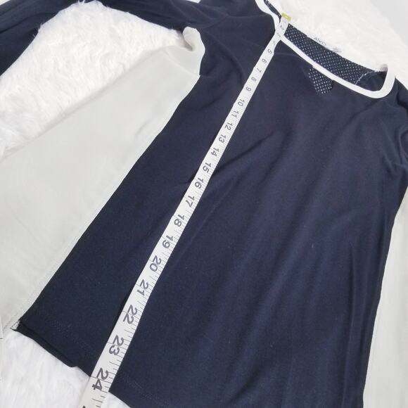 AIKO Trudie Silk & Leather Keyhole Blouse - Picture 7 of 10